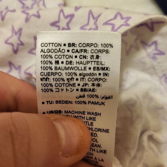 Spotted Zebra navy blue tee saying "girl genius", white tee with purple stars - Picture 4 of 8